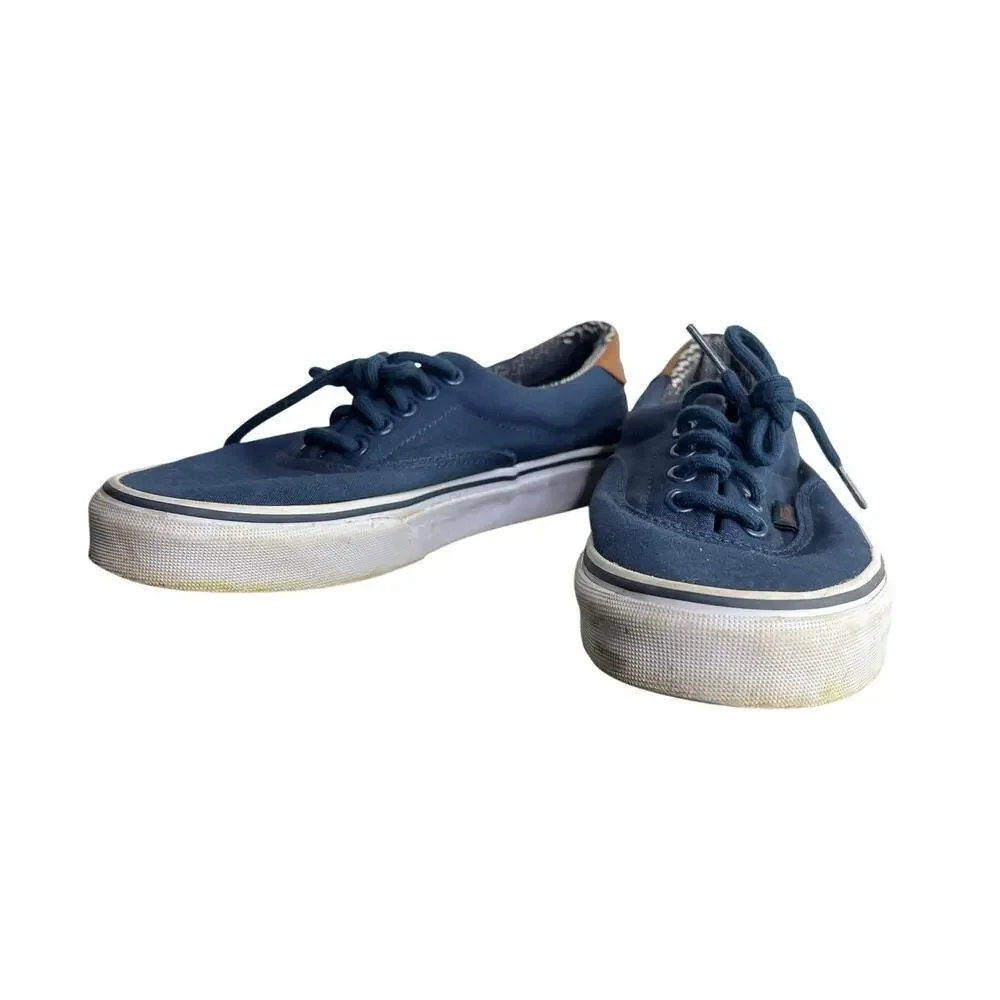 VANS Era 59 C&L‎ Dress Blues Sneakers Mens 7 Casual Boat Shoes Brown Trim NWOT